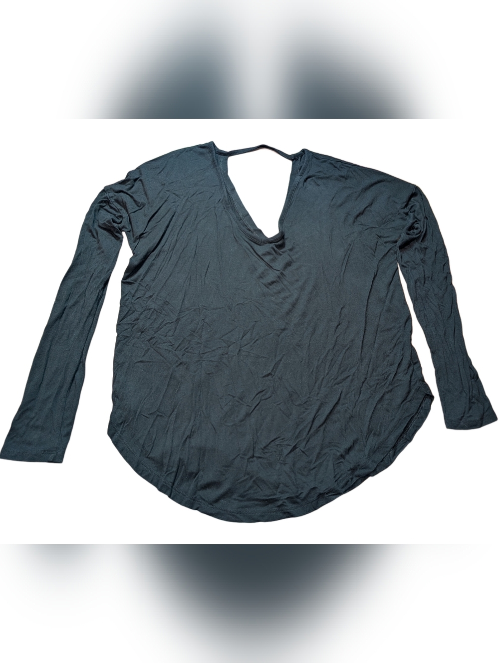Women’s Long Sleeve V-Neck Top in Dark Teal